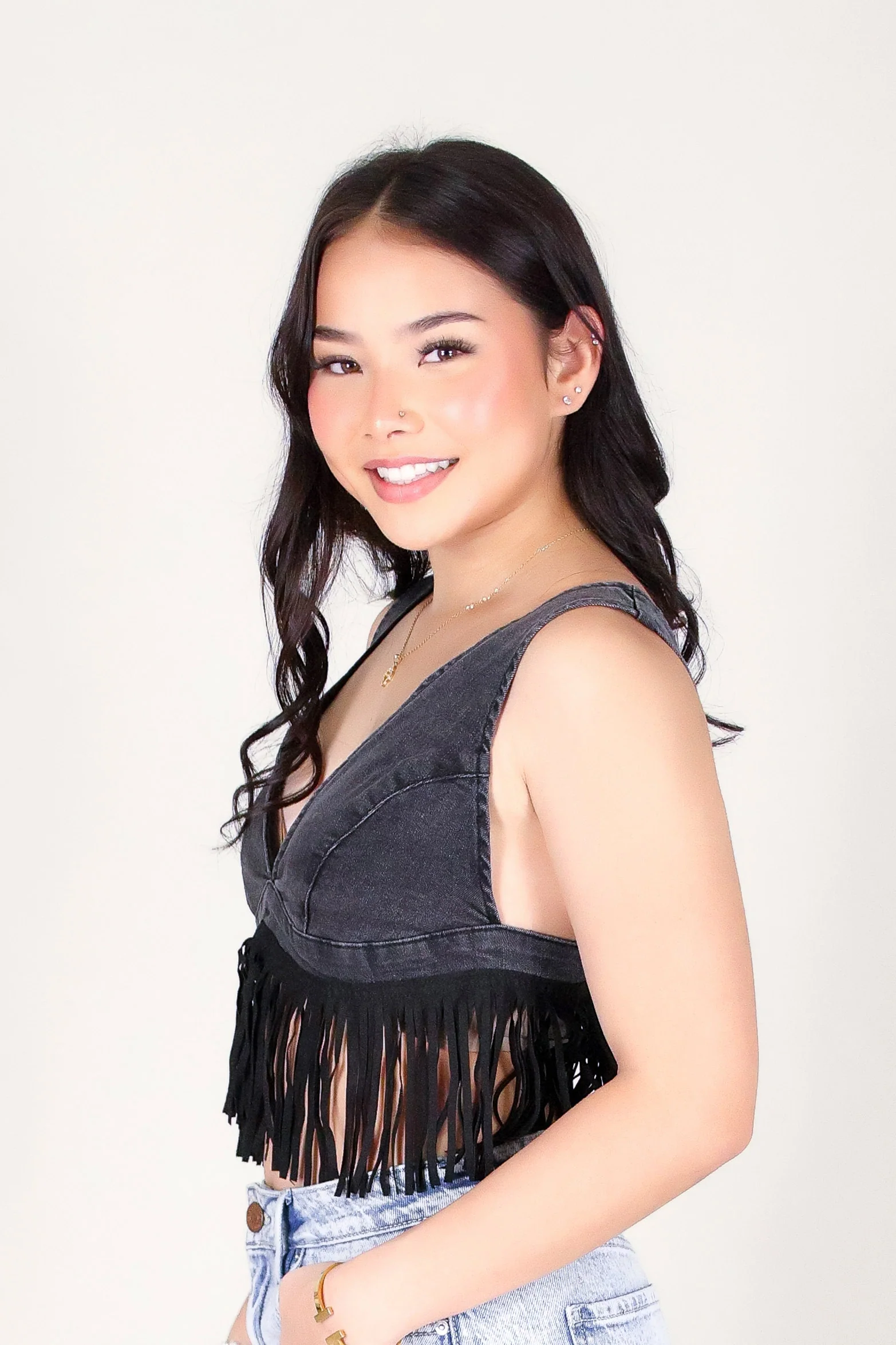 WILD WEST DENIM CROP TOP - Image 3